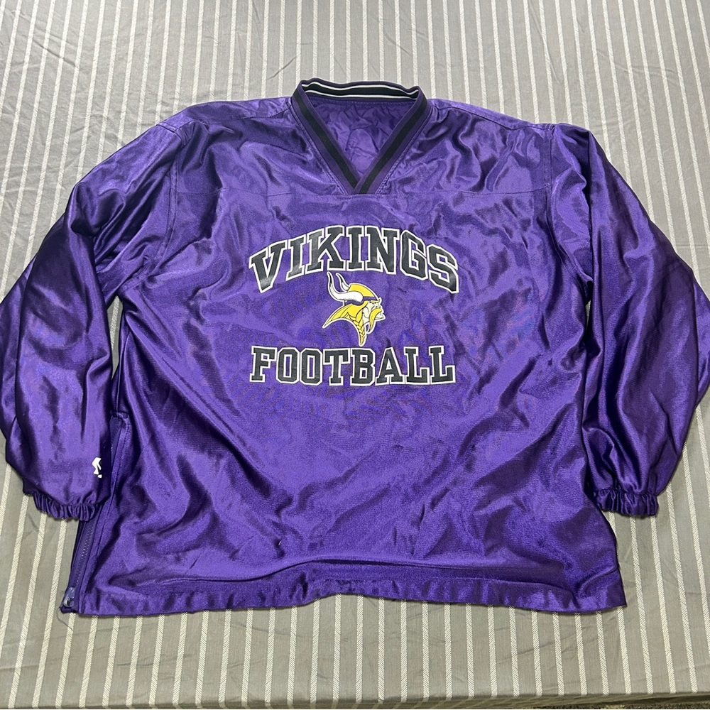 Vintage Potlight Minnesota Vikings reversible windbreaker Men's size Large